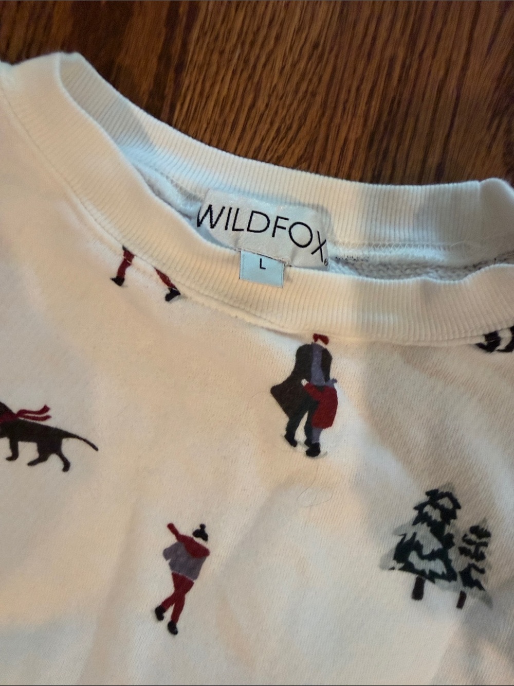 Wildfox cream colored winter-themed sweatshirt and pants - Picture 2 of 4